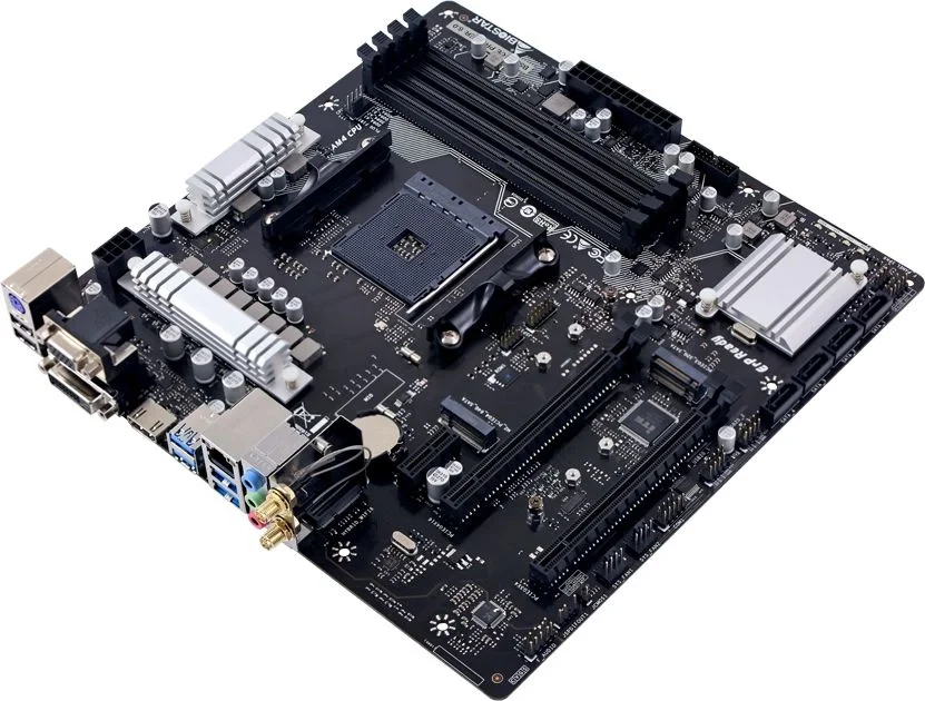 Материнская плата BIOSTAR B550MX/E PRO, Socket AM4, AMD B550, 2xDDR4-2933, D-SUB+DVI-D+HDMI, 2xPCI-Ex16, 1xPCI-Ex1, 4xSATA3(RAID 0/1/10), 2xM.2, 8 Ch Audio, GLan, WiFi, (2+4)xUSB2.0, (4+2)xUSB3.2, 1xPS/2, mATX, RTL, {20} (685130)