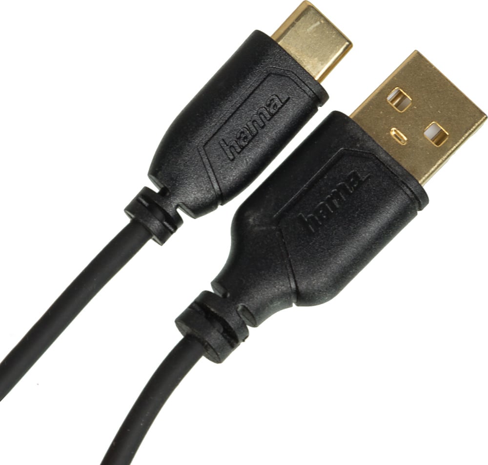 00135784 Кабель Hama Flexi-Slim  USB (m)-USB Type-C  (m) 0.75м черный