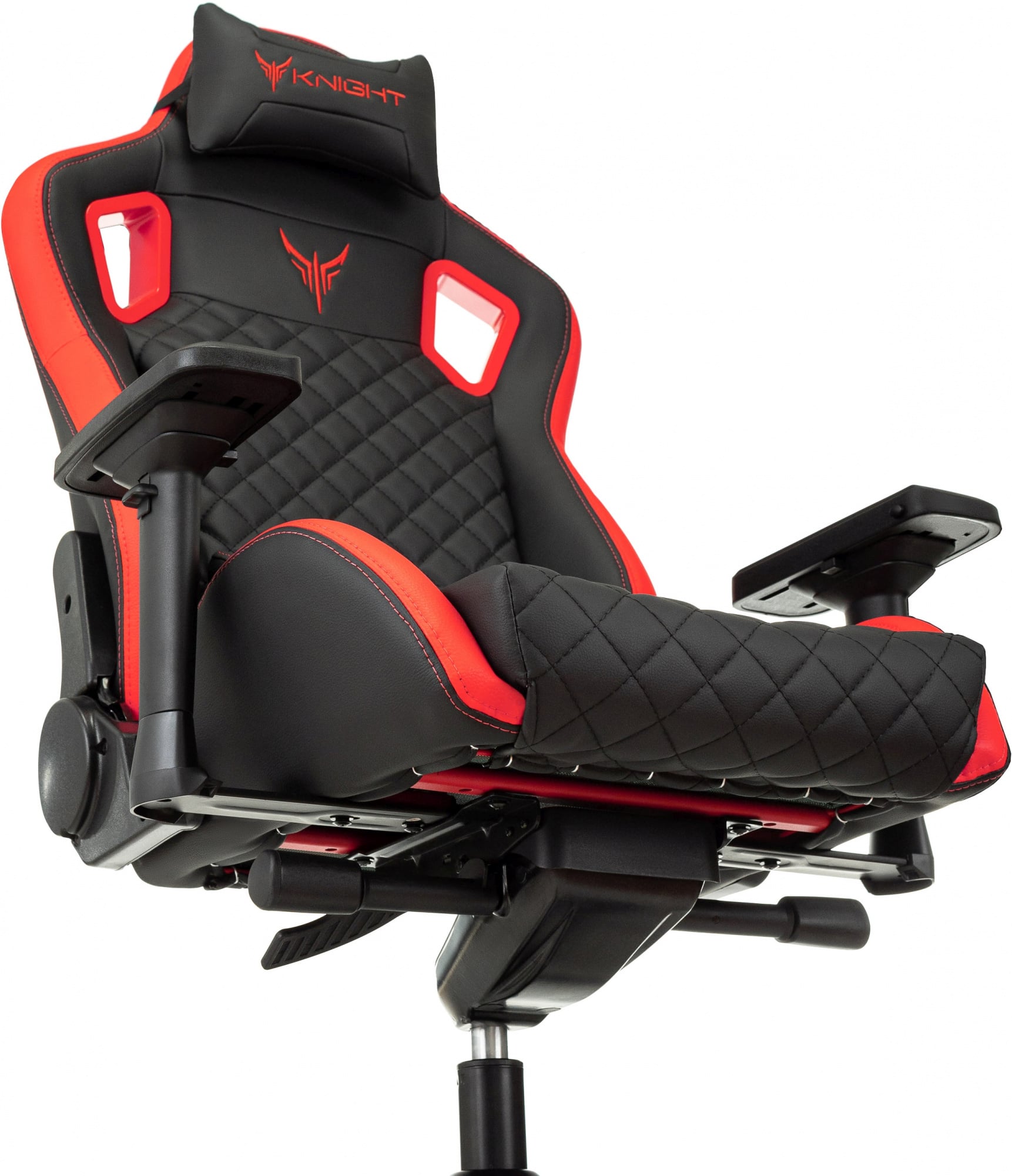 Кресло KNIGHT TITAN BR, игровое, экокожа, черный/красный