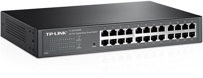 Коммутатор TP-Link TL-SG1024DE, 24×1GbE, L2, настольный/1U