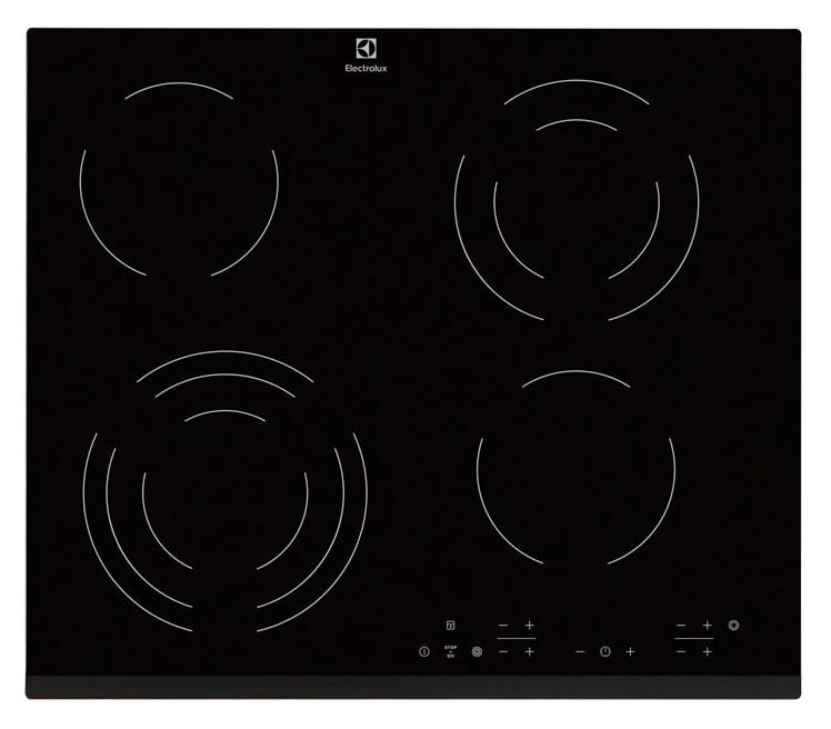 Встраиваемая варочная поверхность ELECTROLUX/ 59х52, стеклокерамика, независим., цвет: черный