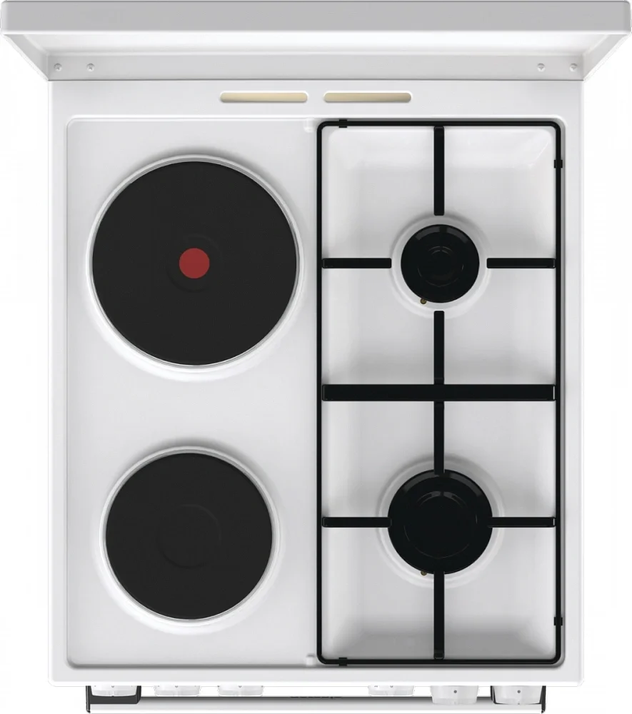 Плита комбинированная Gorenje GK5A12WG белый, конфорок 2 газовых и 2 электрических, духовка 68 л, 50 см x 85 см x 59.4 см