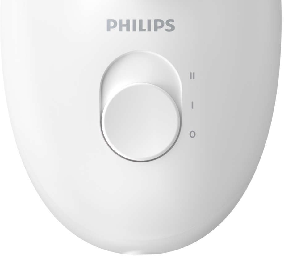 Эпилятор Philips BRE235/00 скор.:2 насад.:1  от электр.сети белый/розовый