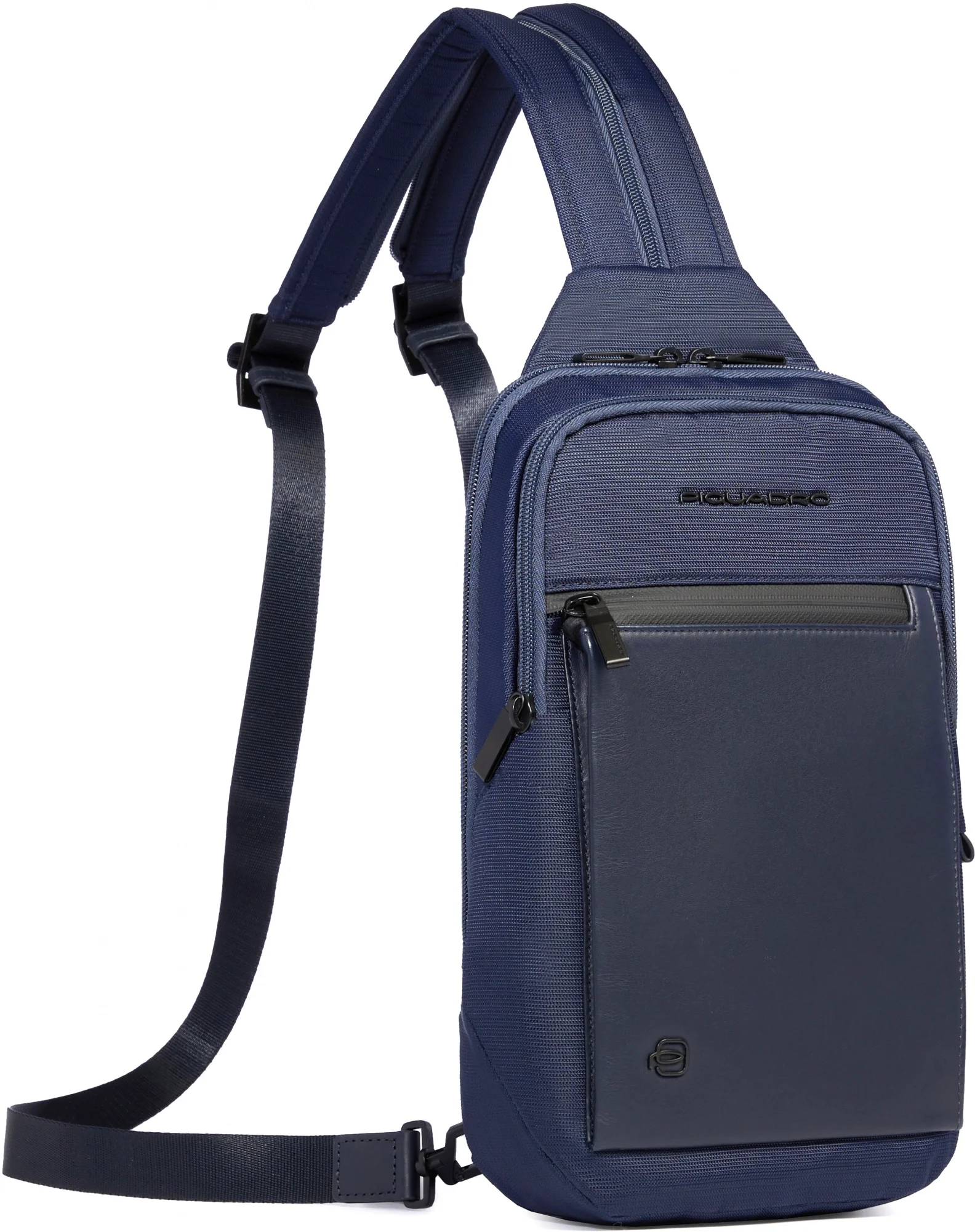 Рюкзак слинг мужской Piquadro Orion CA6625S136/BLU  синий  ткань/натур.кожа