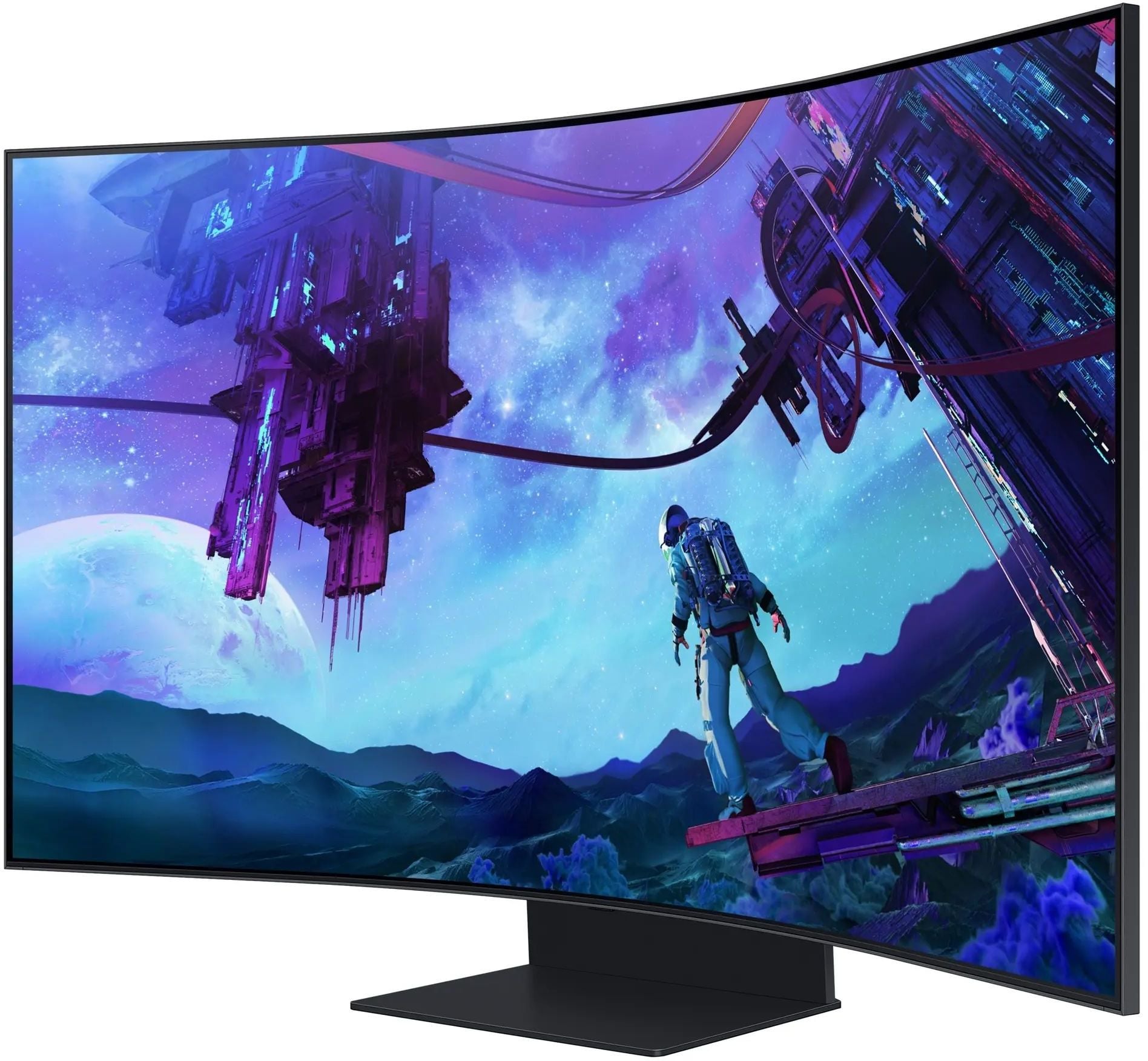 Монитор Samsung 55" Odyssey Ark S55CG97WNI черный VA LED 16:9 HDMI M/M матовая HAS 600cd 178гр/178гр 3840x2160 165Hz FreeSync Premium Pro DP 4K USB 41.5кг