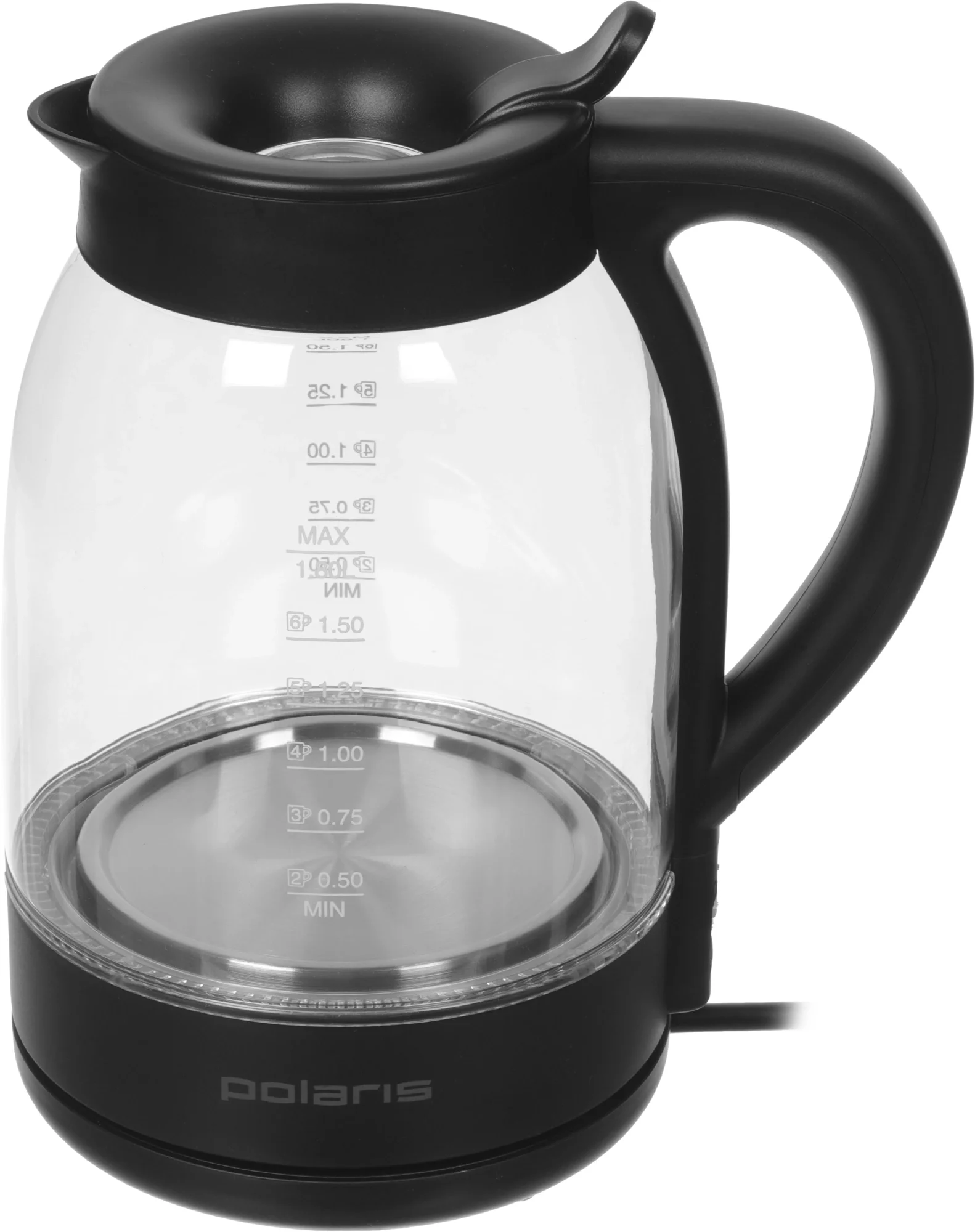 Чайник электрический Polaris PWK 1797CGL 1.8л. 2200Вт белый корпус: стекло/пластик