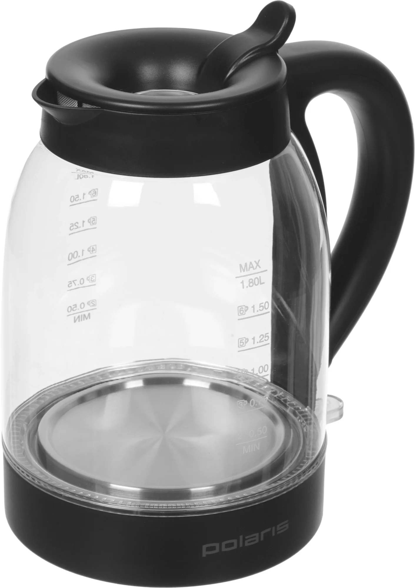 Чайник электрический Polaris PWK 1797CGL 1.8л. 2200Вт белый корпус: стекло/пластик