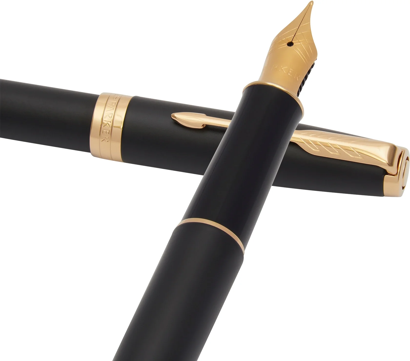 Ручка перьевая Parker Sonnet Core F528 (1931516) Matte Black GT перо сталь нержавеющая F подар.кор.