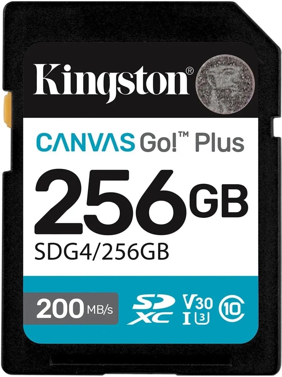 Карта памяти SDXC_256 Gb Kingston Canvas Go Plus SDG4/256GB 200Mb/s UHS-I U3 V30 / R/W 200/100 Mb/s