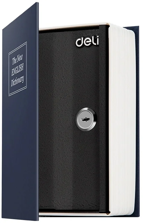 Сейф-книга Deli ET640 180x115x55 мм ключевой, синий