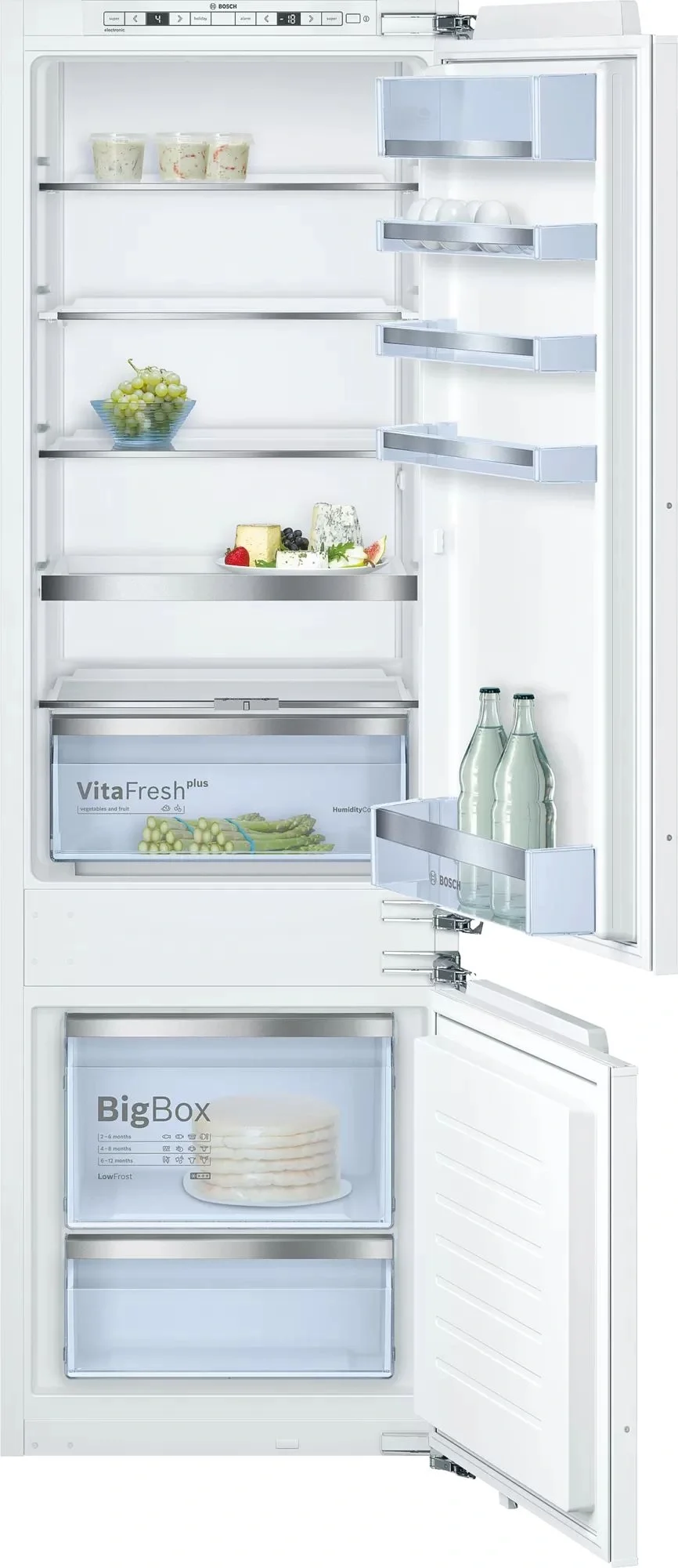 Холодильник Bosch KIS87AF30U белый (двухкамерный), встраиваемый