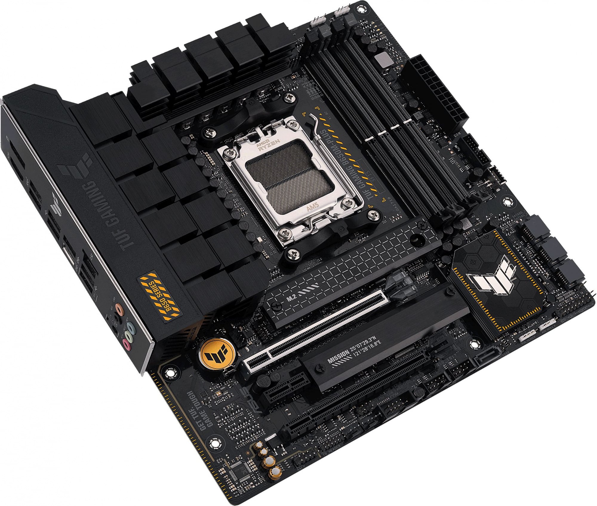 Материнская плата Asus - TUF GAMING B650M-PLUS, mATX, AMD B650, 1xAM5, 4xDDR5 до 128ГБ, 1x2.5GbE, audio, M.2, HDMI, DP, 4xSATA, 4xUSB2.0, 3xUSB3.2, 1xUSB3.2 Type C, TUF GAMING B650M-PLUS