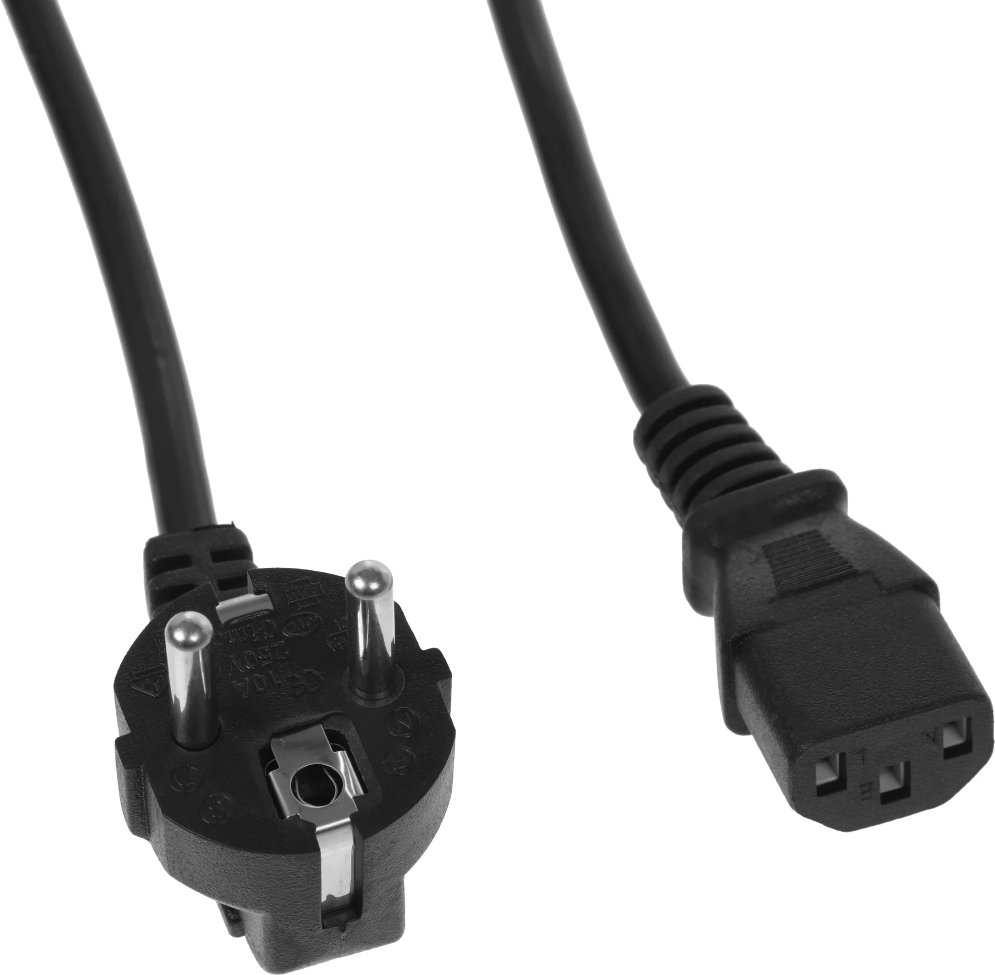 Кабель питания KingPrice - KP-PC-Euro-C13-3m, IEC 320 C13 -> Schuko CEE 7 5A, 3 м, цвет чёрный, KP-PC-EURO-C13-3M