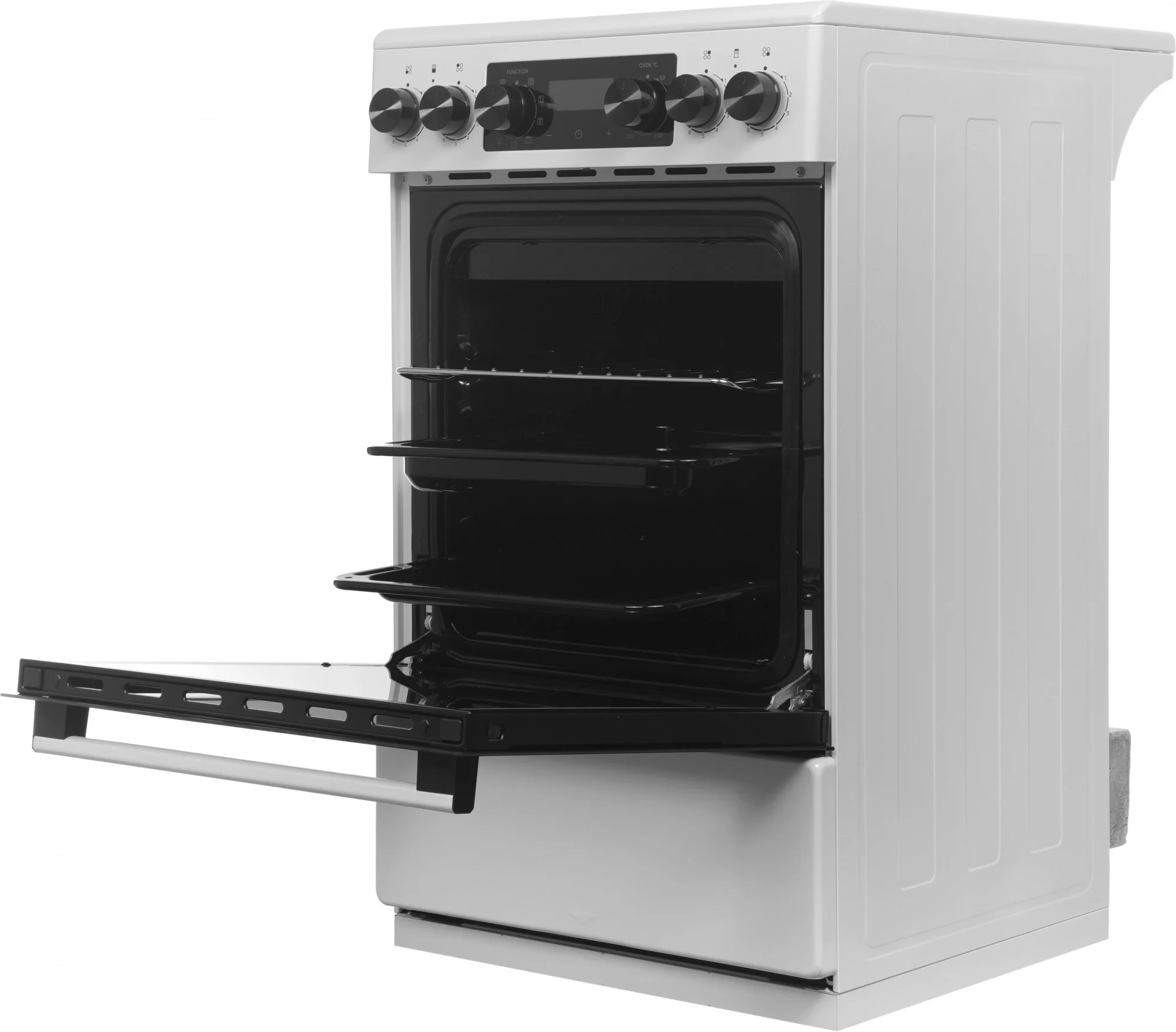Электрическая плита Midea MFO-D4E20T9E(WH), стеклокерамика, электрическая, без крышки, белый/черный