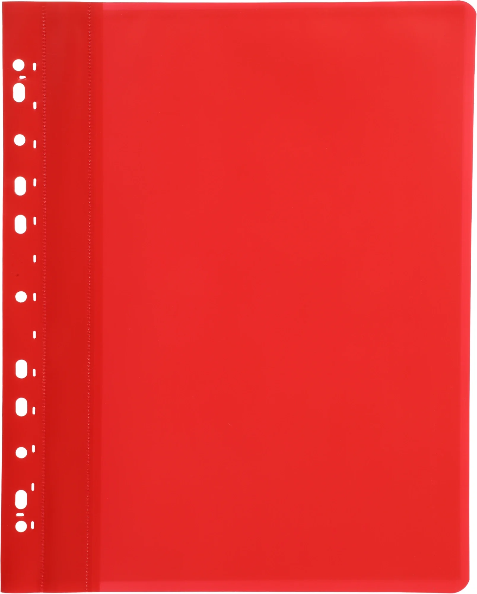 Папка-скоросшиватель Бюрократ -PS10RED A4 10 вкладышей боков.перф. пластик красный 0.12/0.16