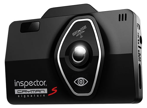 <088015> Видеорегистратор с радар-детектором Inspector CAYMAN S SIGNATURE GPS, FullHD, Сигнатурный, 370mAh, черный [CAYMAN S SIGNATURE]