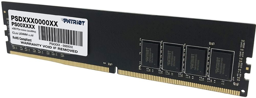 Оперативная память для компьютера 16Gb (1x16Gb) PC4-21300 2666MHz DDR4 DIMM CL19 Patriot Signature Line PSD416G266681