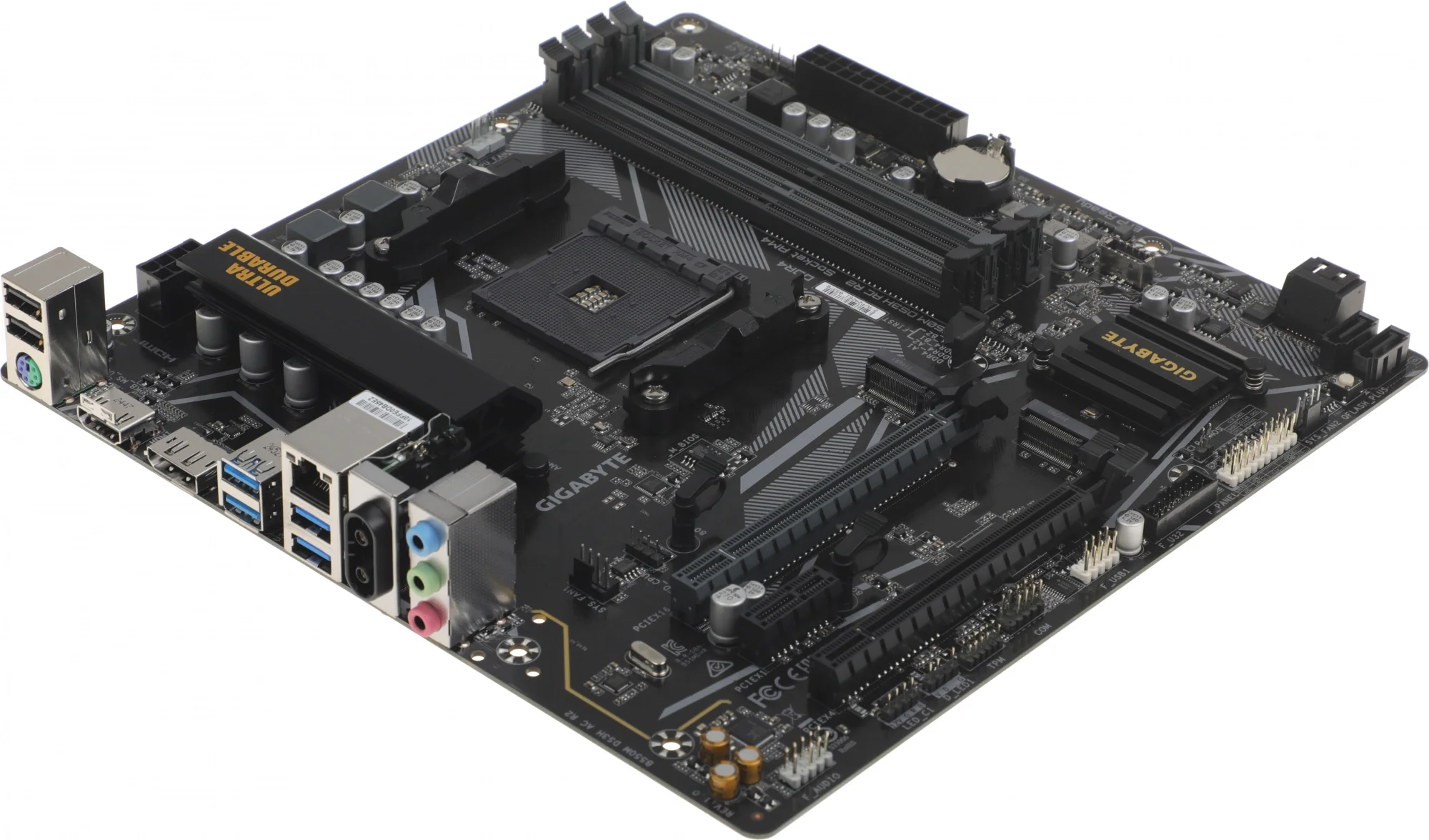 Материнская плата Gigabyte B550M DS3H AC R2, AM4, AMD B550, 4xDDR4, 4xSATA, 2xM.2, 1xPCIe 4.0 x16, 1xPCIe 3.0 x4, 1xPCIe 3.0 x1, 1xDP, 1xHDMI, 1x1Gb LAN, Wi-Fi, Bluetooth 5.0, 4xUSB-A 5Gbps, 2xUSB-A 2.0, 3x3.5 мм, 7.1, mATX