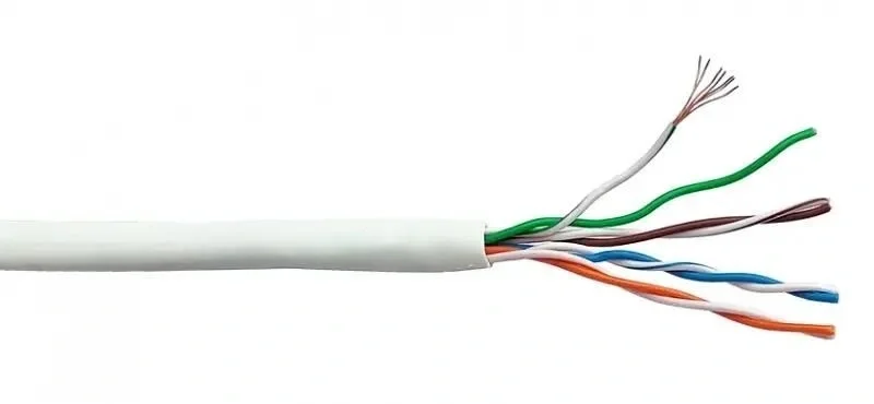 Кабель информационный Lanmaster LAN-5EUTP-HFLT-WH кат.5E UTP 4 пары 24AWG LSZH  внутренний 305м белый