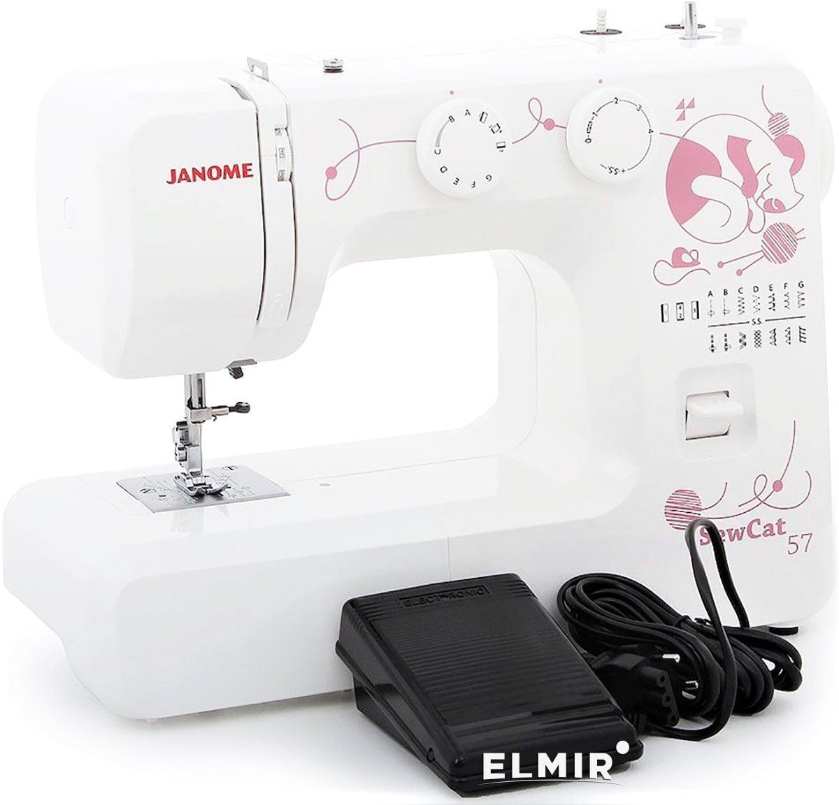 Швейная машина Janome SewCat 57, белый/рисунок (SEW CAT 57)