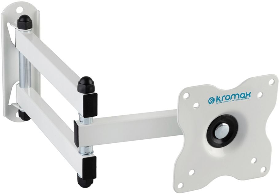 <086620> Крепление для телевизора Kromax DIX-15 (15"-28" макс.30кг настенный поворот и наклон) White [20224]