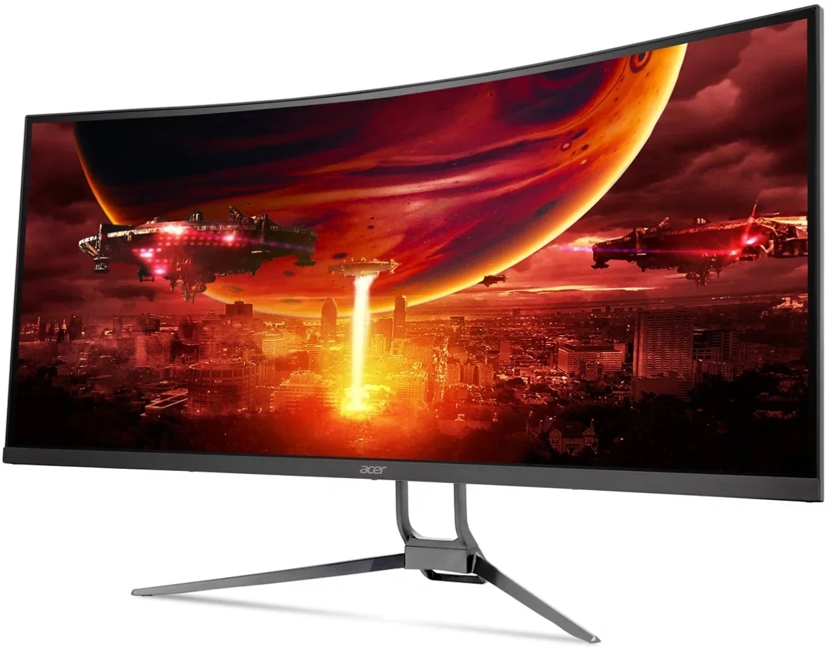 Монитор Acer 34" Nitro ED343CURJ0bmiippx черный VA LED 21:9 HDMI M/M матовая 300cd 178гр/178гр 3440x1440 120Hz FreeSync Premium DP Quad 2K (1440p) 7.36кг