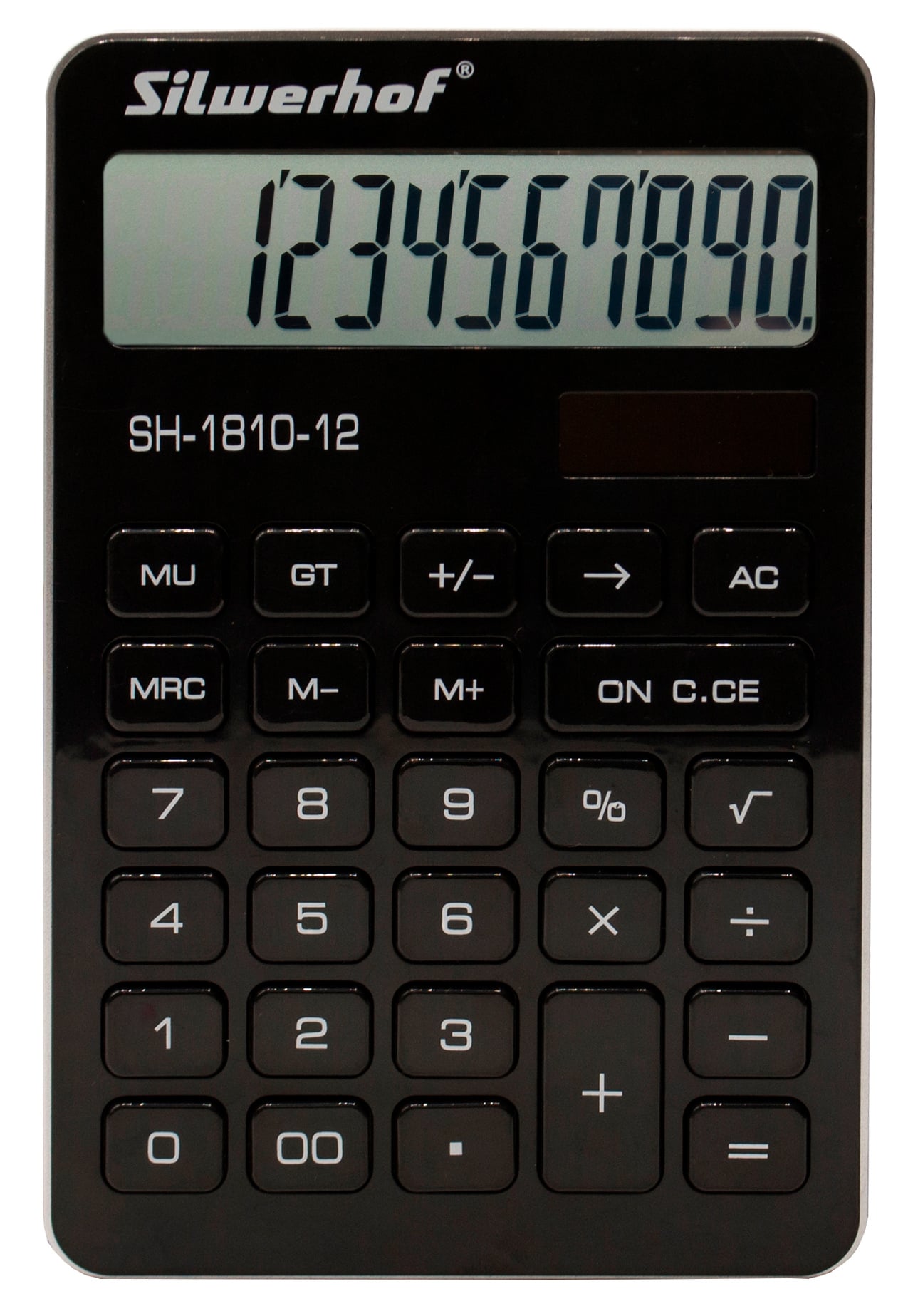 Калькулятор настольный Silwerhof SH-1810-12 черный 12-разр.