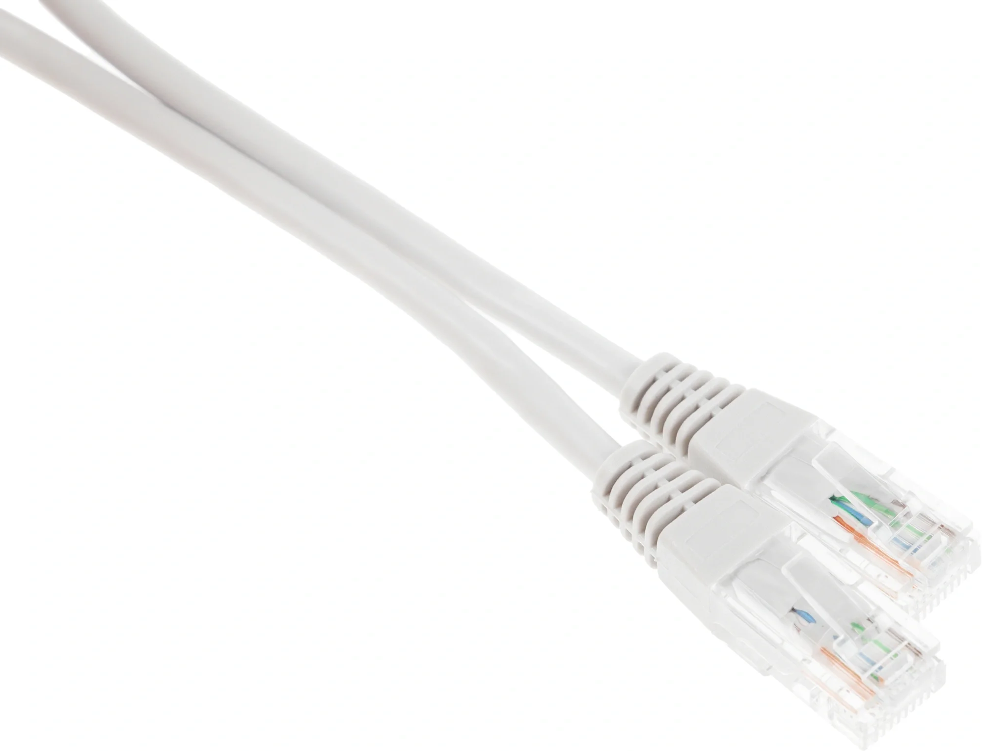 Патч-корд LANMASTER - TWT, UTP, кат. 5e, 2 x RJ-45, RJ-45 - RJ-45, ПВХ, серый, 0.5 м, с заливными колпачками, TWT-45-45-0.5-GY