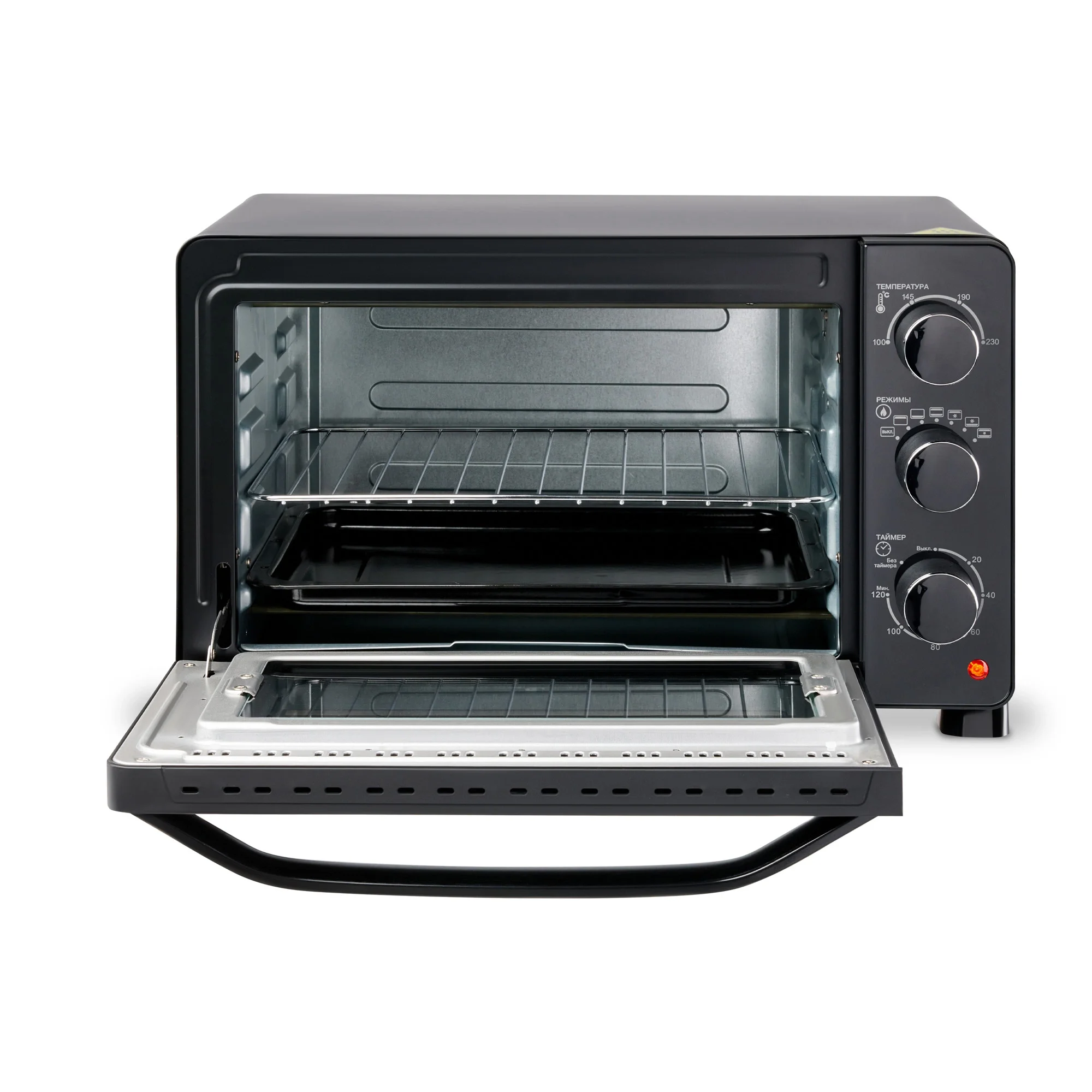 Мини-печь Hyundai MIO-HY080, 23 л, 1500 Вт, черный