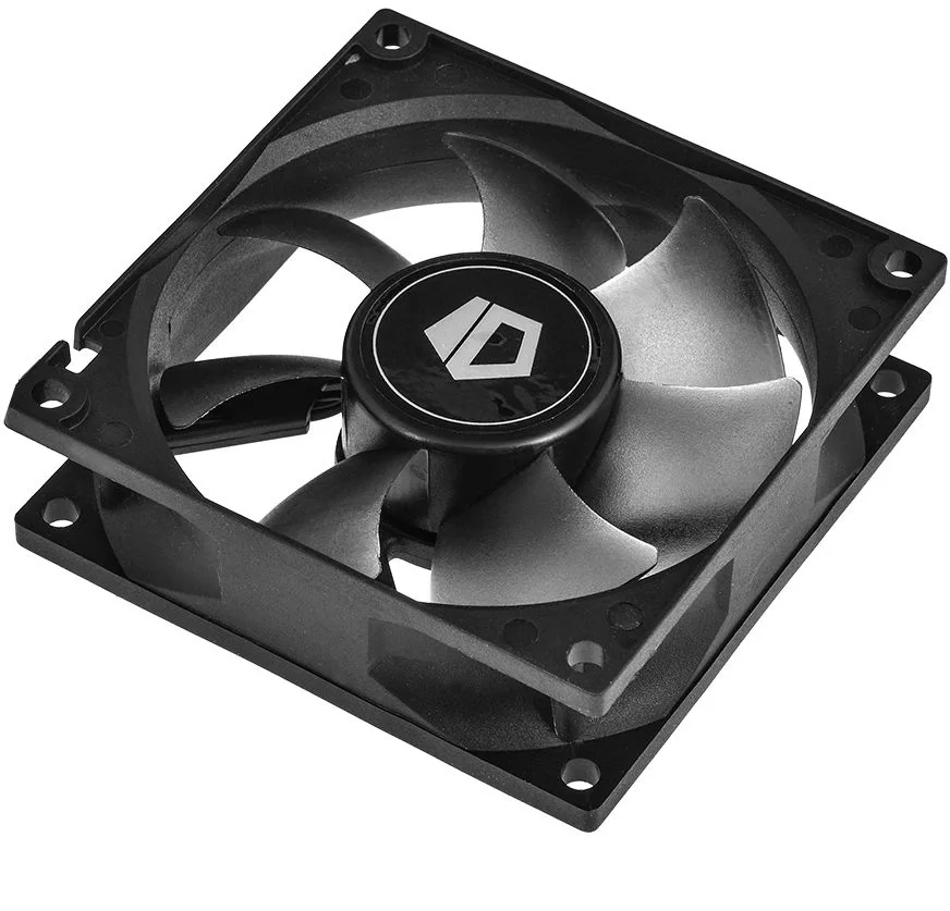 Вентилятор для корпуса ID-COOLING NO-8025-SD черный/серый (80mm, 2000rpm, 25.5 CFM, 21.0 дБ, 3 pin) (NO-8025-SD)