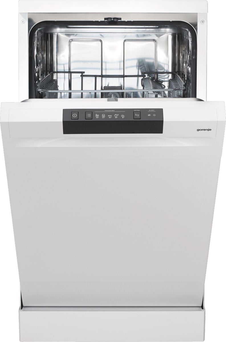 Посудомоечная машина GORENJE/ отдельностоящая, 44.8х84.5х60 см, 9 комплектов, две корзины, полный AquaStop, А++, белый цвет