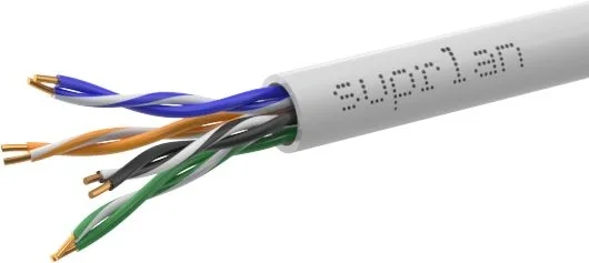 Кабель сетевой информационный Suprlan Premium 01-0340-3 кат.5E UTP 4 пары 24AWG нг(А)-LSLTx внутренний 305м серый