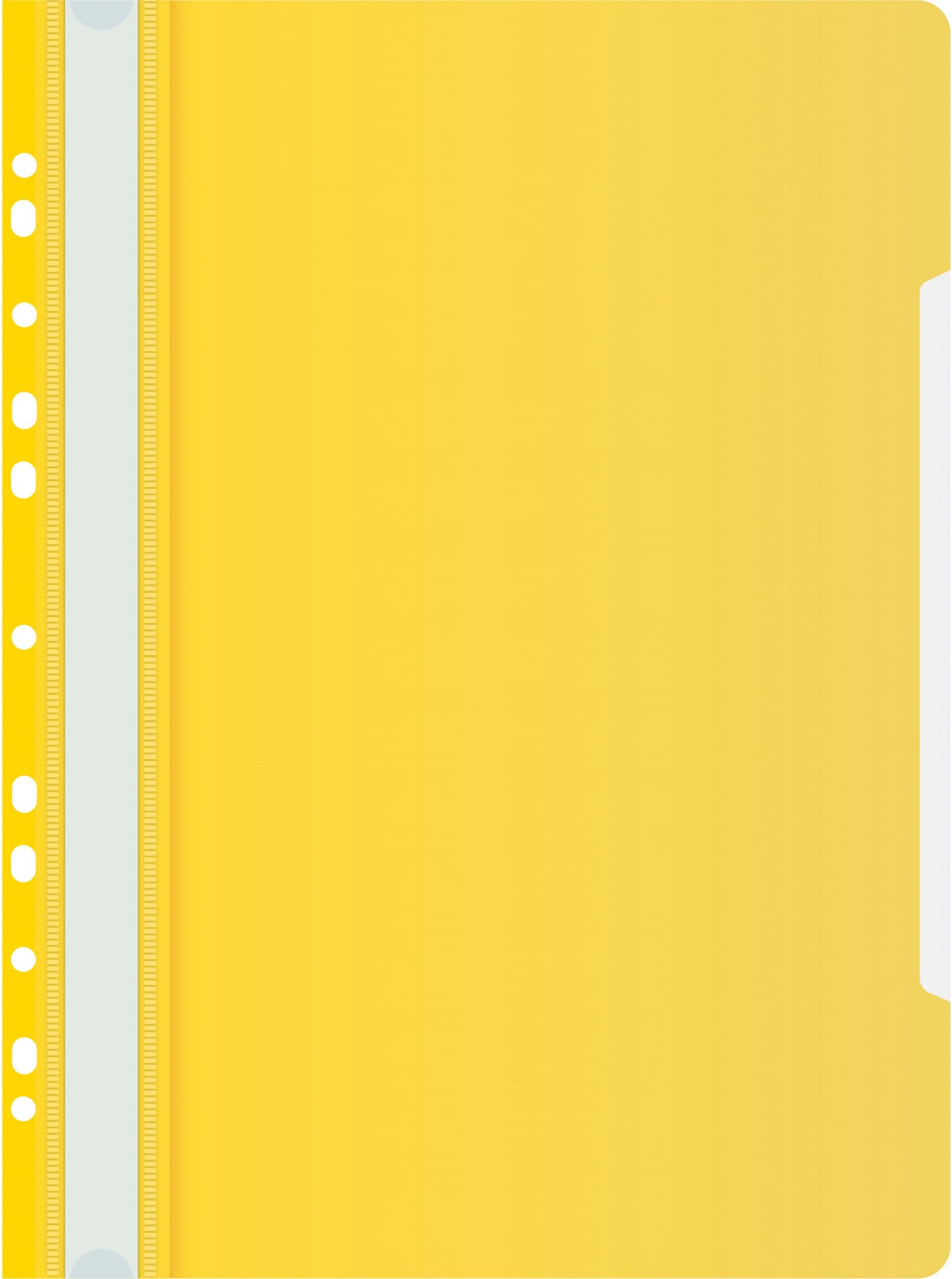 Папка-скоросшиватель Бюрократ PS-P20YEL A4 прозрач.верх.лист боков.перф. пластик желтый 0.12/0.16