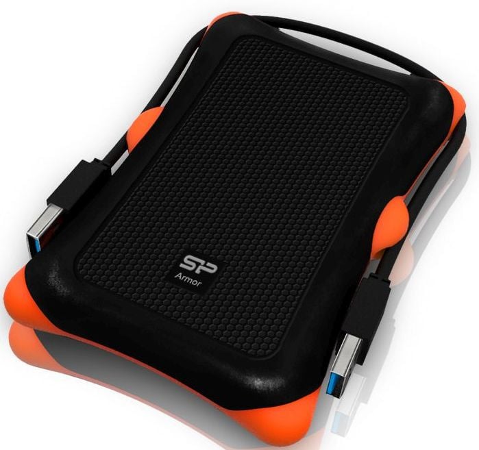 Внешний диск HDD SILICON POWER - Armor A30, 2 ТБ, 2.5", USB Type A, Питание по USB, чёрный, SP020TBPHDA30S3A
