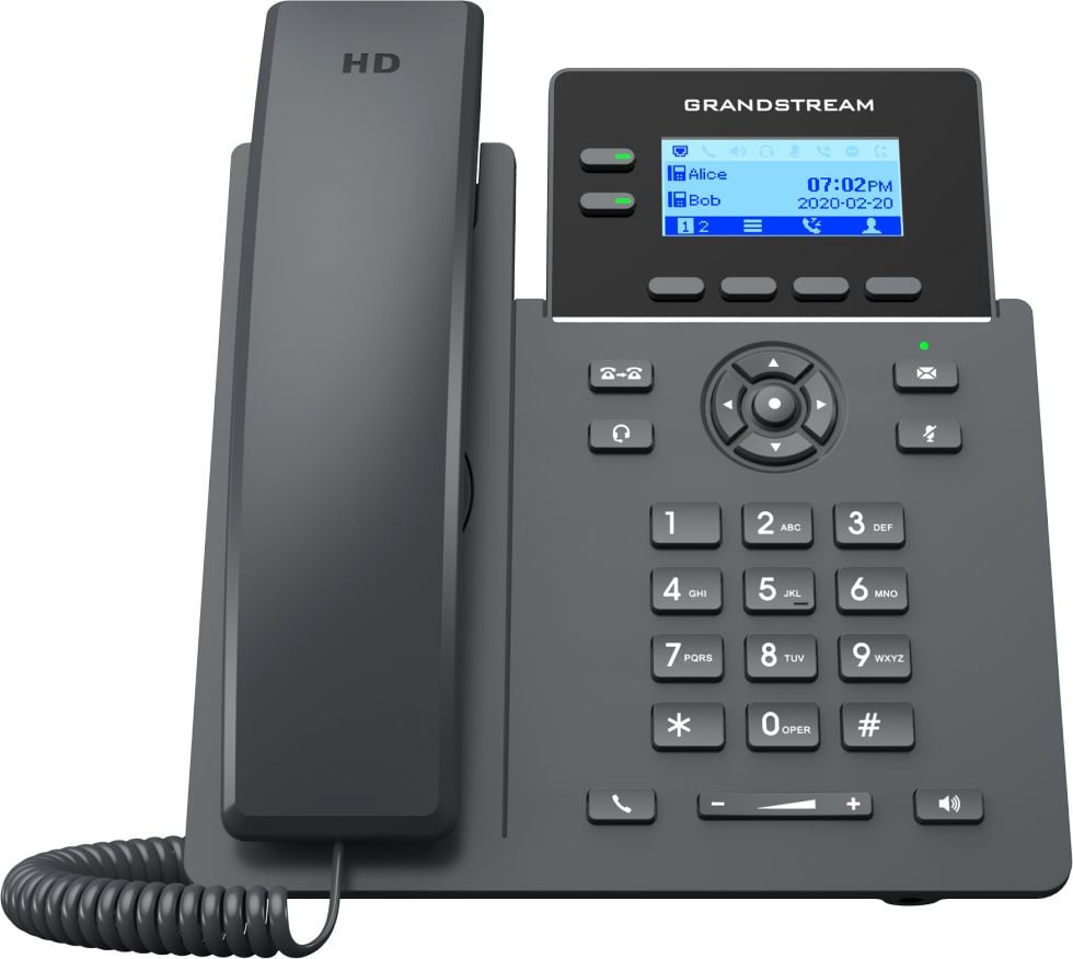 IP-телефон Grandstream GRP-2602, SIP, LCD, гарнитура, черный