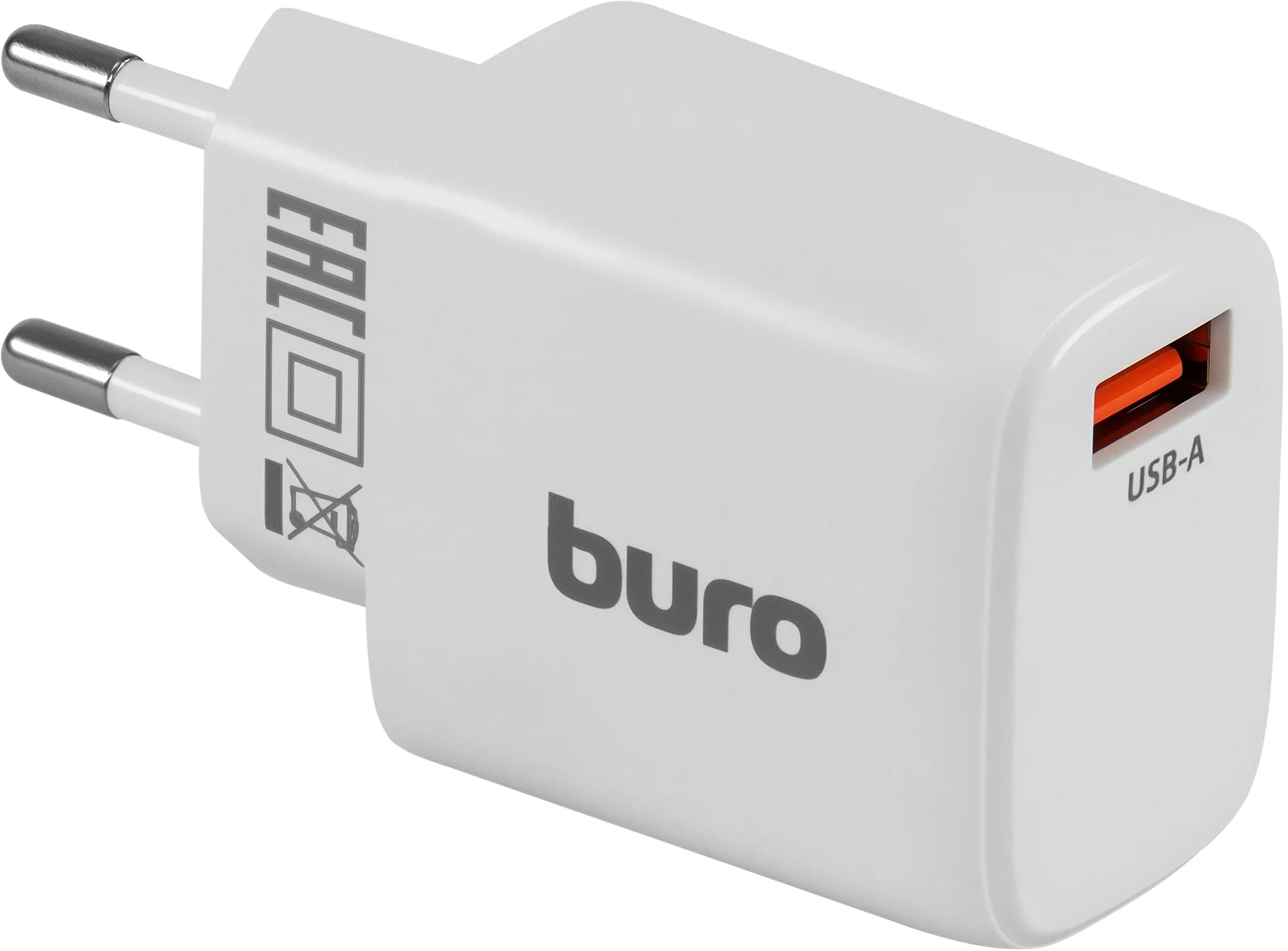 Сетевое зар./устр. Buro BUWG1 18W 3A (QC) USB-A универсальное белый (BUWG18P100WH), BUWG18P100WH