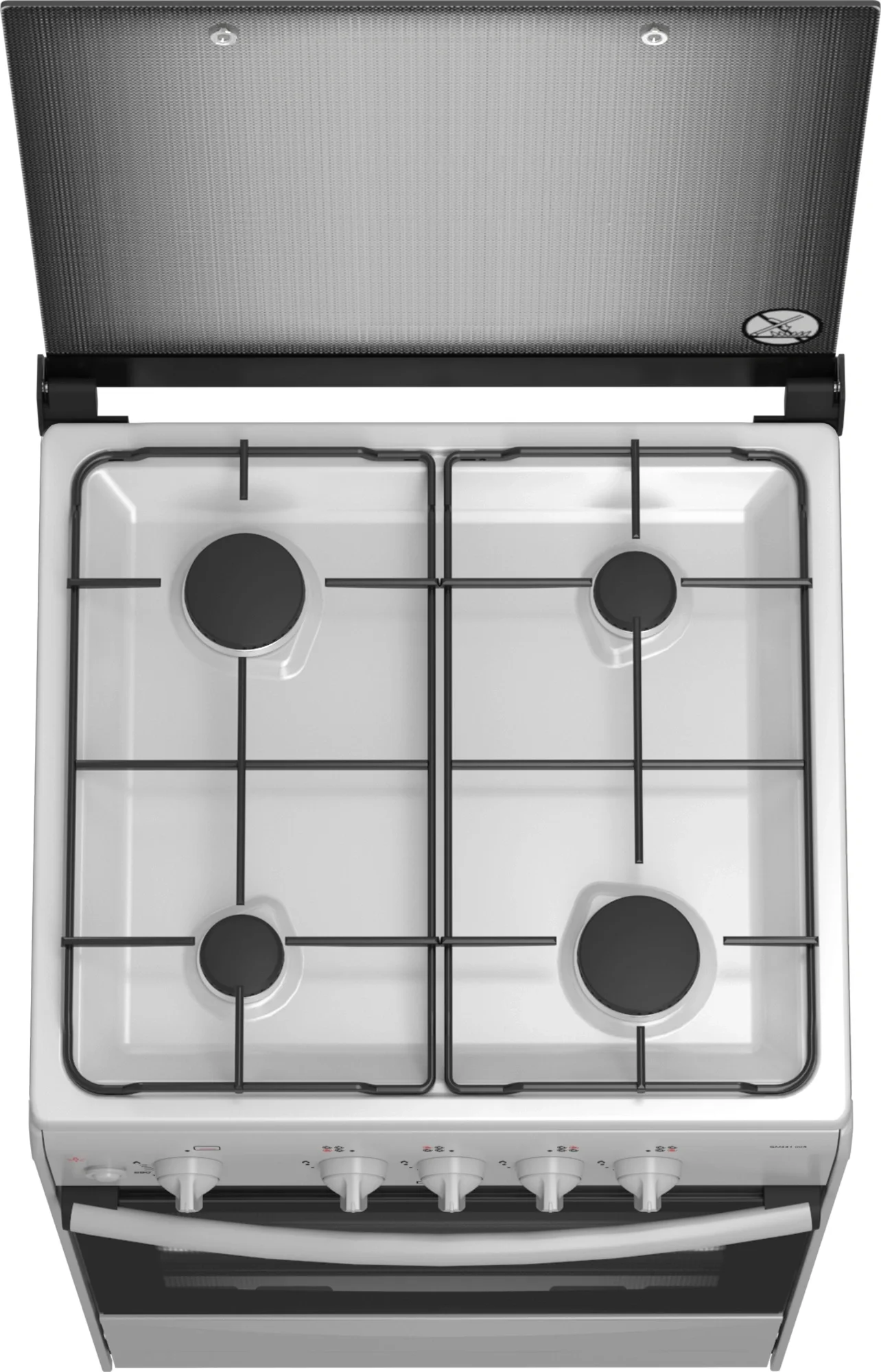 Плита газовая Darina 1B GM 441 005 W белый/черный, конфорок 4 шт, духовка 50 л, 50 см x 85 см x 51 см