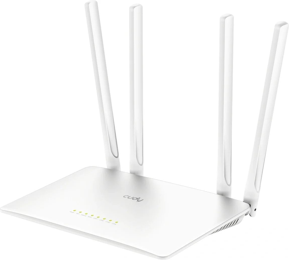 Cudy WR300S 1.0 Wi-Fi роутер N300, 2,4 ГГц, до 300 Мбит/с, 5x100 Мбит/с, MIMO 2x2, IPv6, 4 антенны, белый
