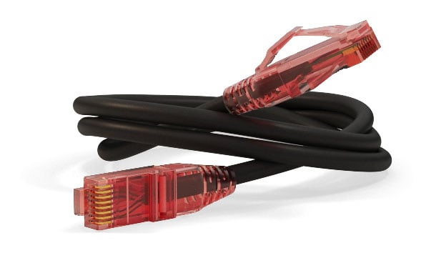 Патч-корд Hyperline PC-LPM-UTP-RJ45-RJ45-C5e-0.5M-LSZH-BK UTP RJ-45 вил.-вилка RJ-45 кат.5E 0.5м черный LSZH 24AWG