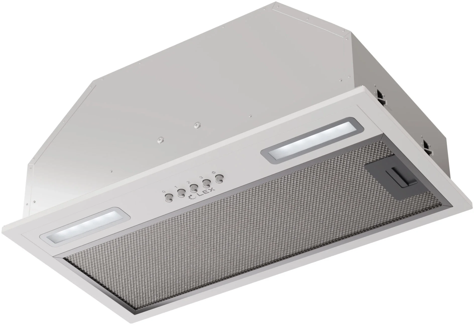 Вытяжка встраиваемая Lex Hyper 600 Inverter WH белый управление: кнопочное (1 мотор)