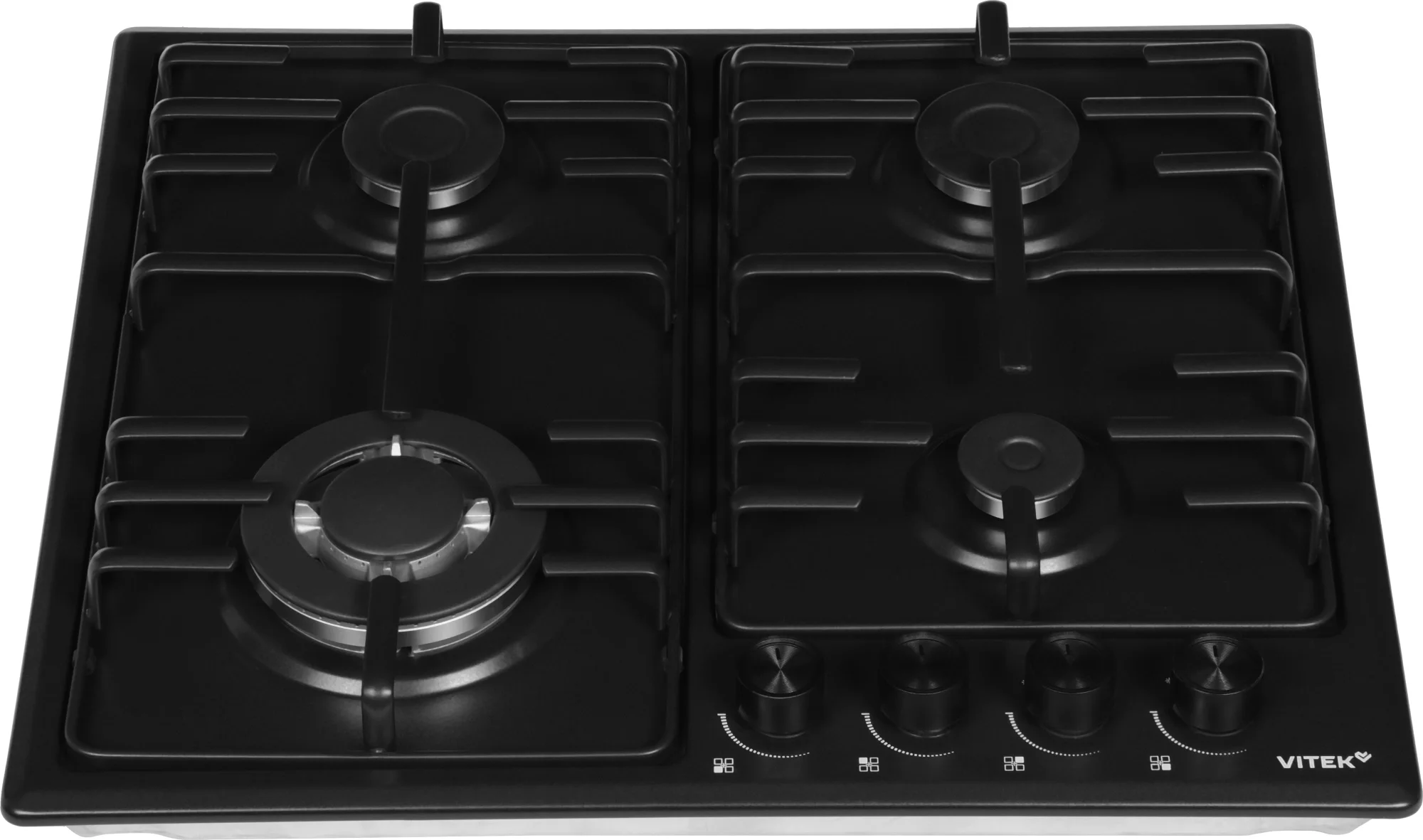 VGH 6410W MBK Газовая варочная поверхность Vitek  черный  матовый