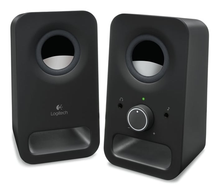 Колонки акустические Logitech Z150 Black черные, стерео 2.0, 3Вт, 150Гц-20КГц, jack 3.5мм, кабель 1.8м, адаптер питания 5В