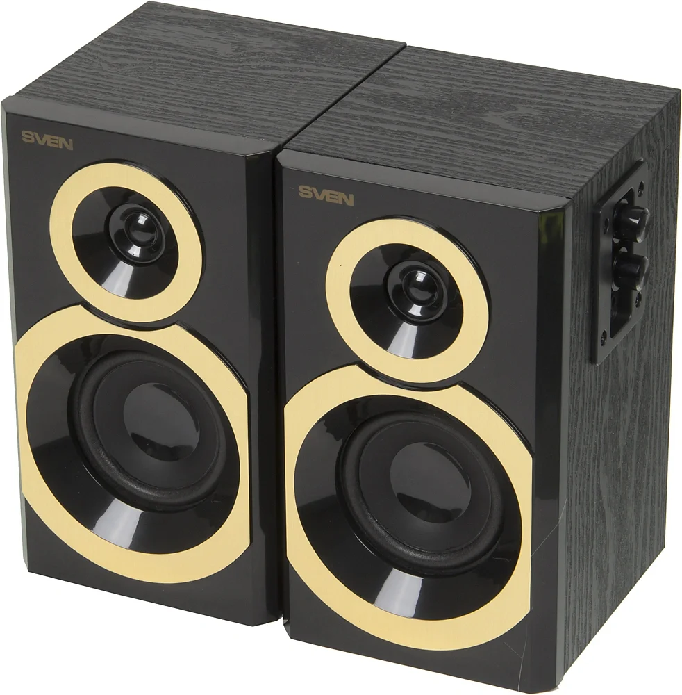 Акустическая система 2.0 SVEN SPS-619 GOLD black (20Вт, питание от сети) (SV-0120619GD)