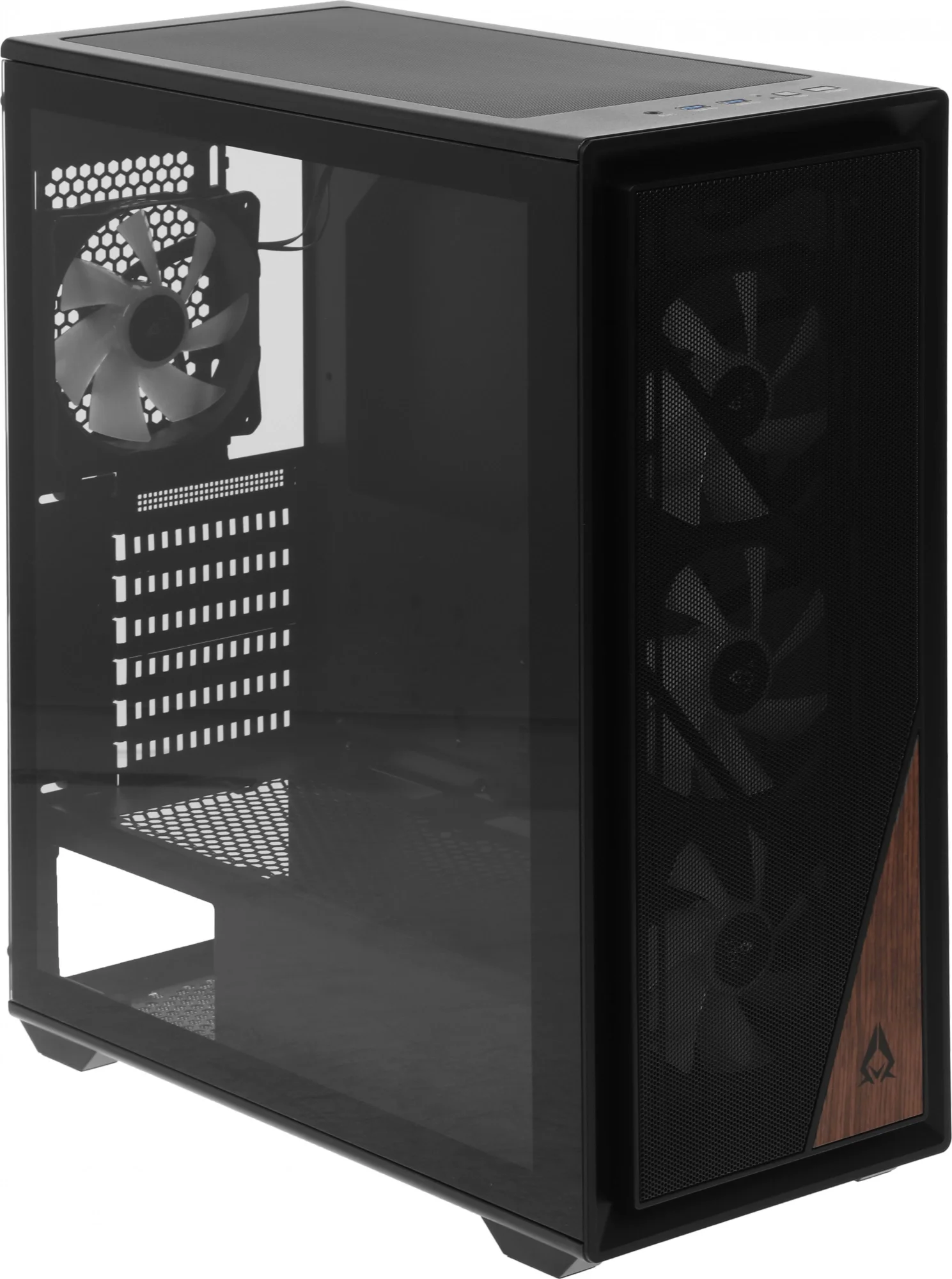 Корпус Azza CSAZ-370 Forest, ATX, черный, без БП