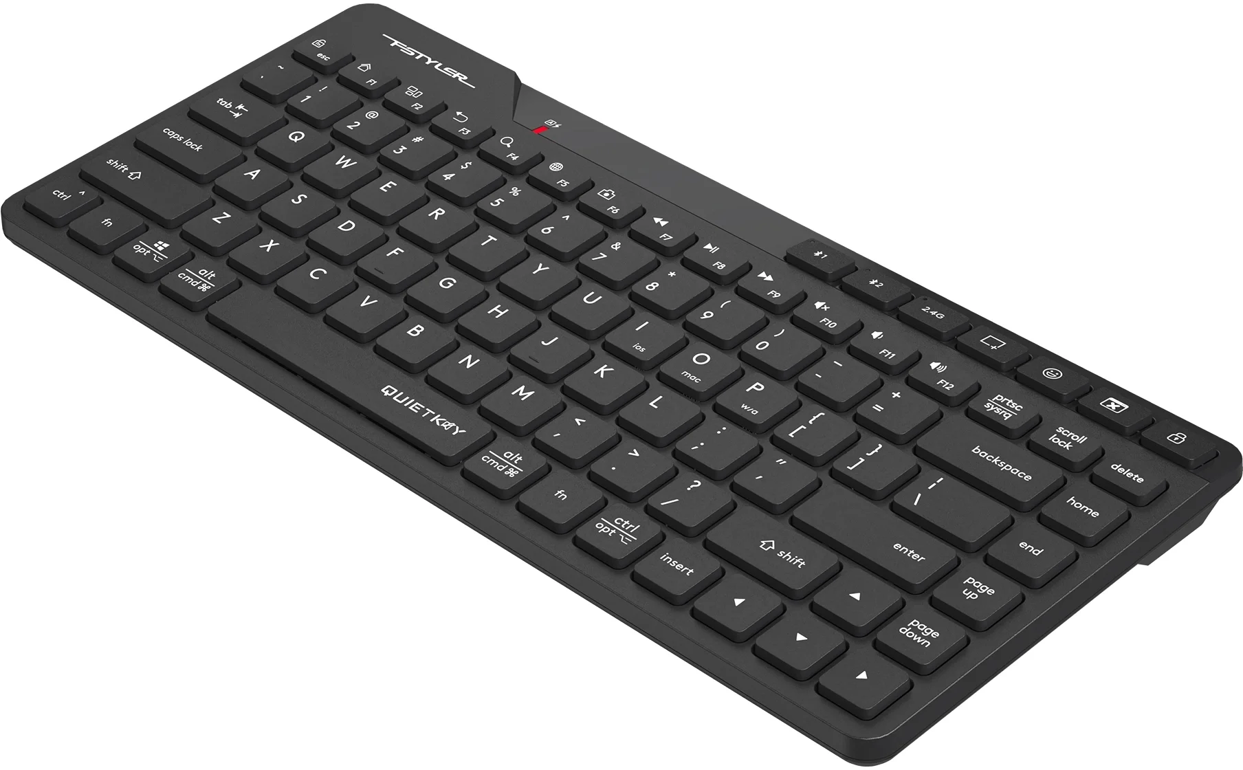 Клавиатура беспроводная A4Tech Fstyler FBK26C AS черный (USB, BT/Radio, slim Multimedia) (FBK26C AS)