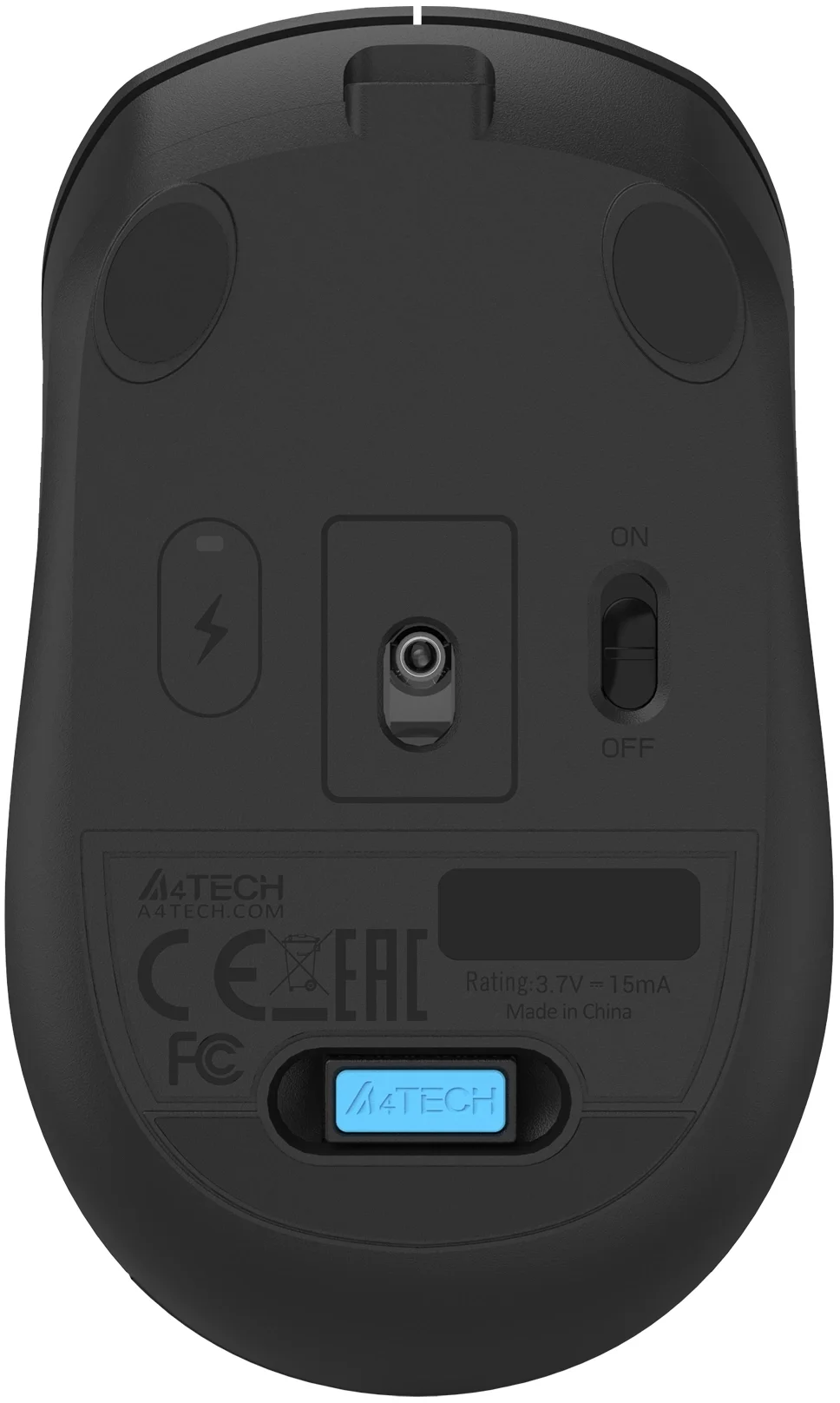 Мышь A4Tech Fstyler FG15C Air2 черный оптическая 1200dpi беспров. USB для ноутбука 3but (FG15C AIR2 BLACK)