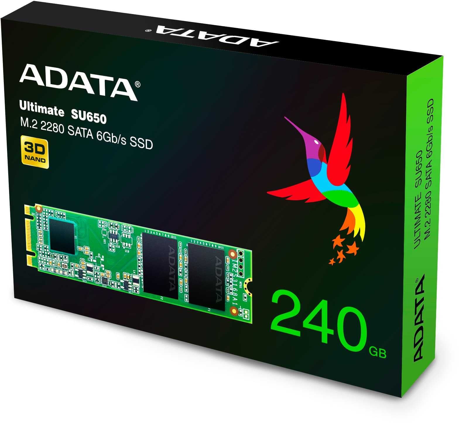 SSD 240 Gb M.2 2280 B&M 6Gb,s ADATA Ultimate  SU650  (ASU650NS38-240GT-C) 3D  TLC