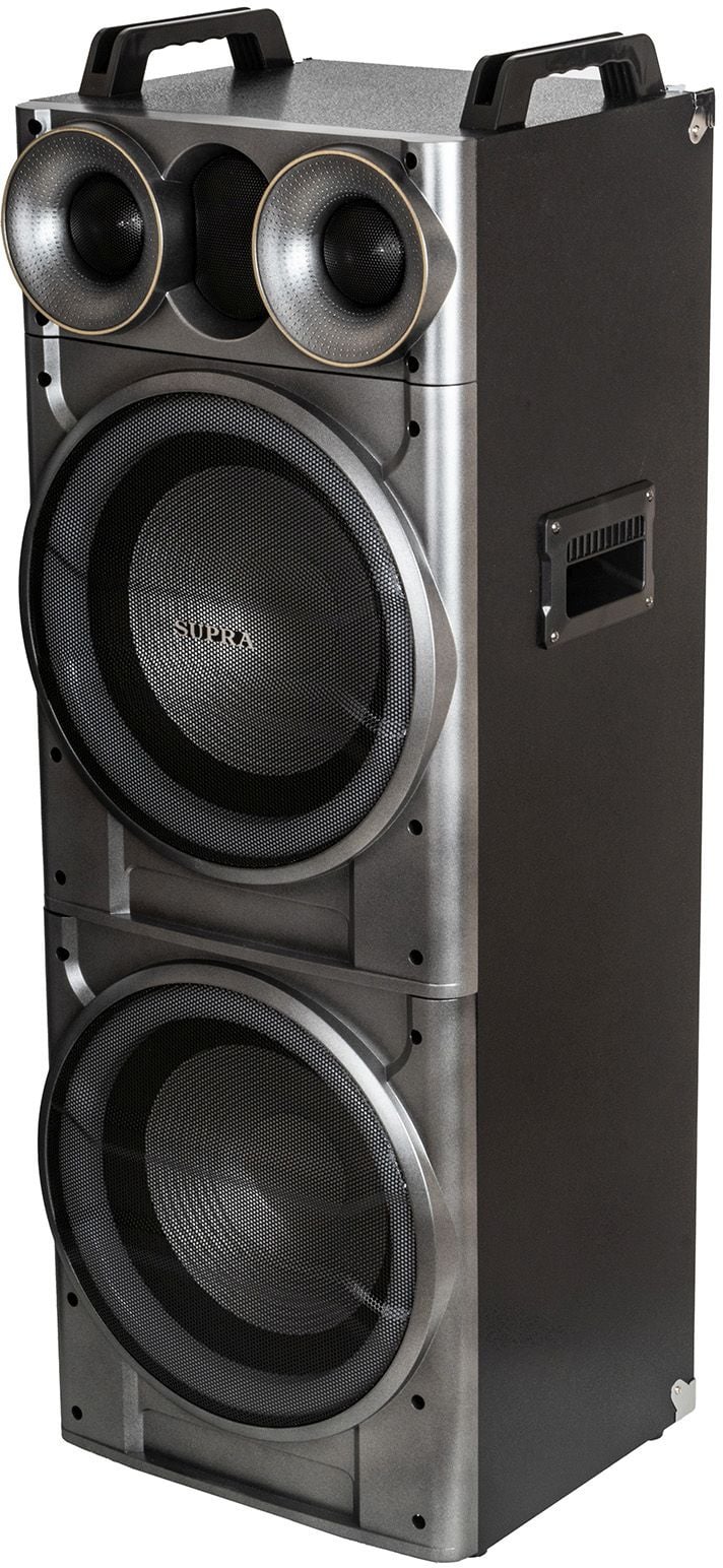 (Из ремонта, рабочая, гарантия 7 дней) Минисистема SUPRA SMB-2150 черный 1200Вт FM USB BT SD (в комплекте: активн.+пассив.колонки)