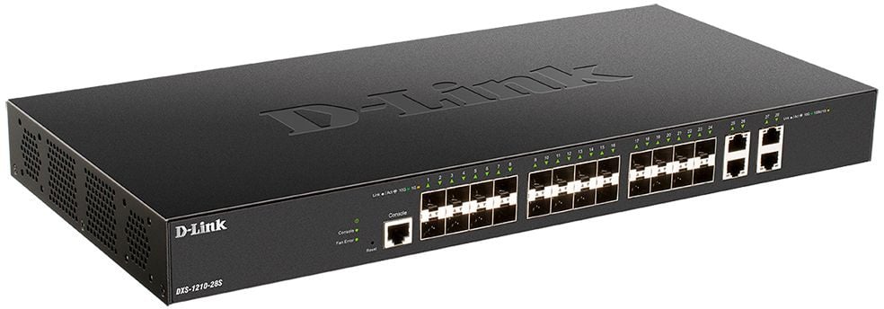 Коммутатор D-Link DXS-1210-28S/A1A, L2+, 24×10G SFP+, 4×10GbE