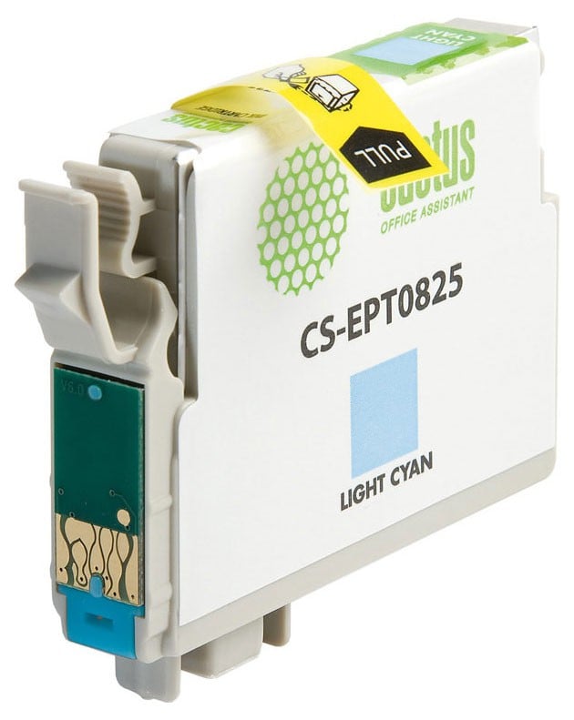 Картридж струйный Cactus CS-EPT0825, светло-голубой, 13.8мл, для Epson